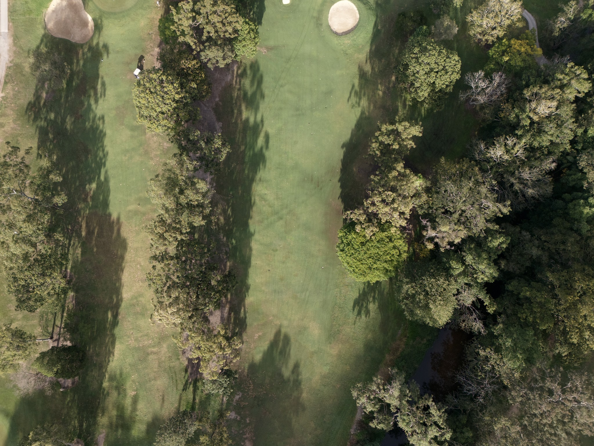 Aerial photo of a fairway