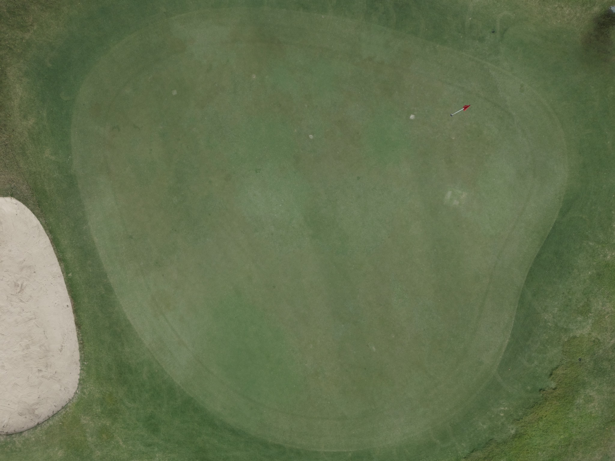 Aerial photo of a golf green